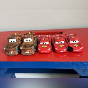Disney Pixar Cars Lightning McQueen Mater Lot 5‎ Diecast Plastic Toy Car Set